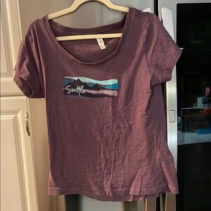 Purple Graphic Women's Top